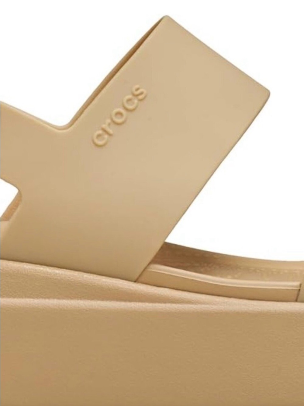 CROCS Women's Tan Platform Slingback Sandal - Picture 4 of 5